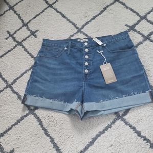 Madewell Women's sz 33 NWT high-rise denim shorts